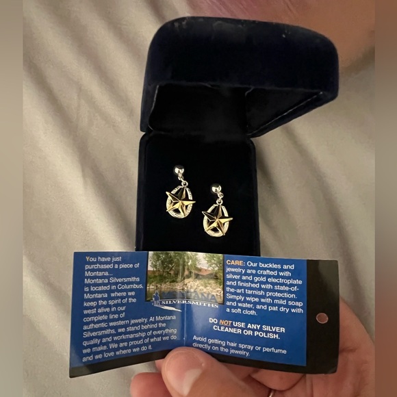 Montana Silversmiths Gold and Silver Earrings - Picture 1 of 7
